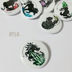 オリジナル切り絵の十二支＋猫缶バッチ『辰』