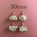 importアクリルパールチャーム　ゴールド　4個入り