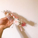 【１点もの】ベビーキッズ花冠、三種類のカーネーション
