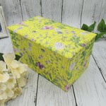＜再販＞限定色！リバティ生地使用　オシャレなマスクボックス（イルマ　数量限定イエロー＆パープル））