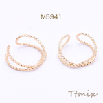 M5941   1個  イヤーカフ ツイスト 16mm 片耳用 ゴールド【1ヶ】