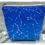[送料込み]青の星座と星のミニポーチ