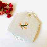 刺繍 マスク仮置きケース キンモクセイ