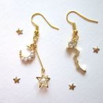 北斗七星とお月様のピアス・イヤリング
