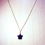 ☆ お値下げ、お得です！SALE／ ☆ A Shining Star of BlueGoldStone／アジャスター付・極細チェーン