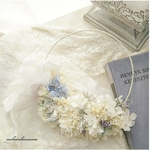 half moon リース⑥＊white×blue＊