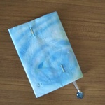 手書きブックカバー（ブルー）