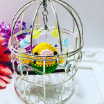 ミニ鳥籠inセキセイインコ(イエロー×グリーン)