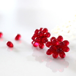 drops earrings (strawberry jam)