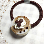 珈琲豆のカフェラテゼリーケーキのヘアゴム