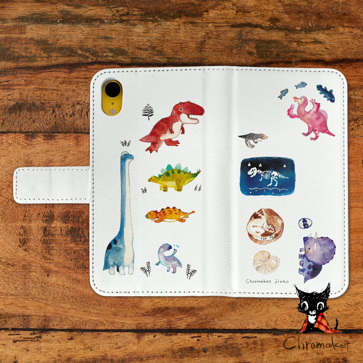 【Harper & Blake】UK発★手帳型スマホケース Dinosaur恐竜/２色 恐竜 - 手帳型スマホケースの人気通販 | minne 国内最大級の