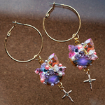 紫苑の耳飾・フープピアス