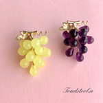ジューシーフルーツ ぶどう ピアス🍇 イヤリング【パープル🍇マスカットBOX付き】
