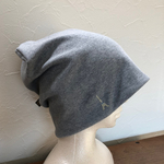 【メンズ】ケア帽子　刺繍　スムースニット帽