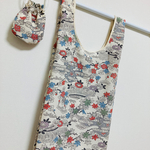 洗えるお着物リメイク　お花と紅葉　パステルカラー　ハンドメイドエコバック