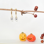 ☆ハロウィン☆ジャスパーおばけのフープイヤリング・ピアス