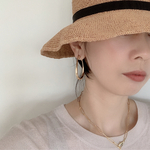 5Aug20＊楕円 フープイヤリング ゴールド シンプル
