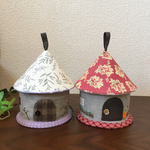 inuza様ご予約品　ハウスの形の小物入れ2点セット