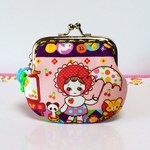 レトロポップな可愛い花ちゃん☆がま口75PA