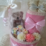 テディベアのおむつケーキ  pink  ♡  出産祝い
