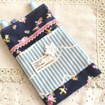 移動ポケット☆ナースポケット☆紺の花柄