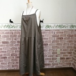 *daikokumaru様オーダー品*茶系のヘリンボン織り生地のエプロンワンピース*