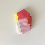 鉱物風パッチワークのカードケース　ピンク