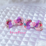 【 犬用　バレッタ 】 おしゃれ　トップノットペット　子供　ヘアアクセサリー　リボン　バレッタ　♡AquaMana♡