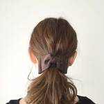 【送料無料】＊ポニーフック Ruban chocolate＊ヘアゴムで縛って挿すだけ簡単ヘアアレンジ