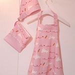 moco☆☆**.様オーダー品　　子供エプロン&三角巾セット　１0０