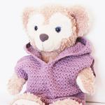 ダッフィー　シェリーメイ　コスチューム　服♪フード付きパーカー♪パープル