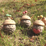 秋です！豆地蔵 キノコの笠