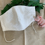 刺繍レース　サークルレース　布マスク