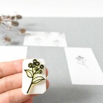 名もなきレトロな花～シマシマの実　消しゴムハンコ
