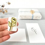 名もなきレトロな花～可憐な一輪の花　消しゴムハンコ