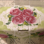 薔薇のウエットティッシュケース　トールペイント 