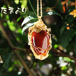 ブルーアンバーのペンダントトップ
