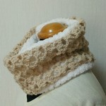 あったかスヌード*リバーシブル*レザーピン付