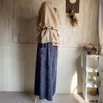  ソフトスエード　ワイドパンツ グレー