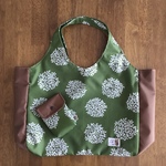 ナイロンエコバッグ　サークルリーフ(グリーン) Lサイズ