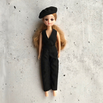 リカちゃんサイズ服＊カシュクールセットアップ（ブラック）