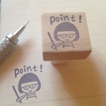 先生スタンプ point！ 消しゴムはんこ