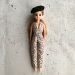 リカちゃんサイズ服＊カシュクールセットアップ（ホワイト花柄）