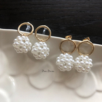 ピアスに見えるプチパールイヤリング or ピアス