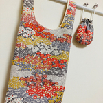 正絹反物　お花畑　ハンドメイドエコバック