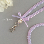 おめかしコットンパール◌ ͙ ネックストラップ  ラベンダー×ライラック    