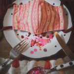 マスク　ピンク【細フルーツサンド】