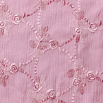 送料無料／日本製ローズ楊柳薔薇刺繍綿レース生地　87×30cm  ee