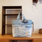 送料込み　シンプルデニムトートバッグ
