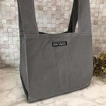 エコバッグ　グレー　無地　コンビニサイズ
